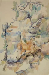 Rochers près des grottes au-dessus de Château-Noir